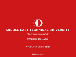 Merkezler Toplantısı Sunumu - Araştırmalar Koordinat&ouml;rl&uuml;ğ&uuml;