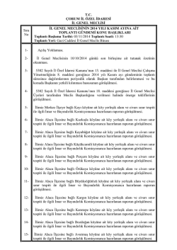 Kasım 2014 - &Ccedil;orum İl &Ouml;zel İdaresi