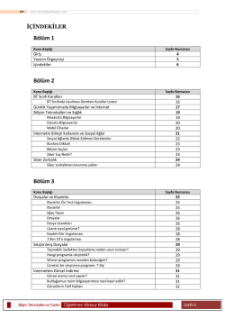 İ&ccedil;indekiler listesini g&ouml;rmek i&ccedil;in tıklayınız.