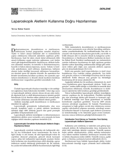 Laparoskopik Aletlerin Kullanıma Doğru Hazırlanması