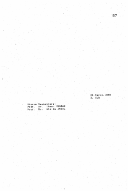 26.May15.1989 3. G&uuml;n &not; Oturum Başkanları :` v Prof . Dr . İhsan