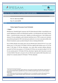 2014 yılı birinci ve ikinci &ccedil;eyrek işsizlik raporu