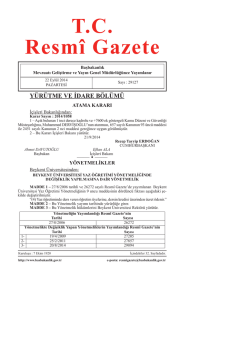 T.C. Resm&icirc; Gazete