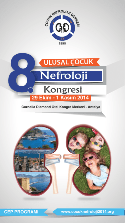 nefrolojı cep programı - 8. Ulusal &Ccedil;ocuk Nefroloji Kongresi