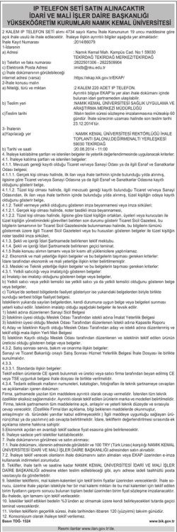 IP TELEFON SETİ SATIN ALINACAKTIR İDARİ VE