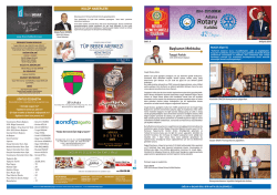 Sayı 9 Sunu - Adana Rotary Kul&uuml;b&uuml;