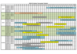 2014 Turnuva Takvimi