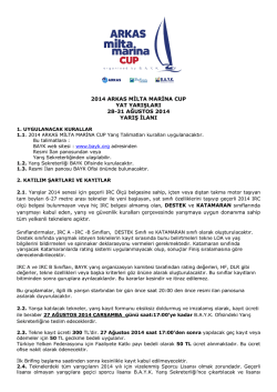 2014 ARKAS MİLTA MARİNA CUP YAT YARIŞLARI 28-31