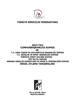 CUMHURBAŞKANLIĞI KUPASI TÜRKİYE BİNİCİLİK