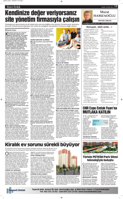 Kendinize değer veriyorsanız site y&ouml;netim firmasıyla