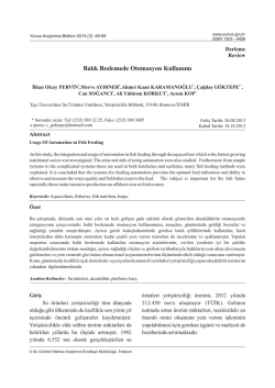 Balık Beslemede Otomasyon Kullanımı