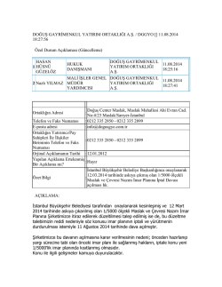11.08.2014 18:27:56 &Ouml;zel Durum A&ccedil;ıklaması
