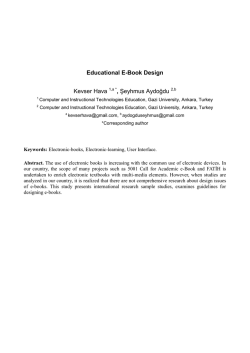Educational E-Book Design Kevser Hava , Şeyhmus