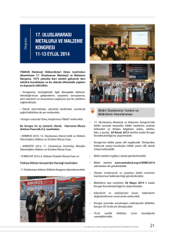 17. uluslararası metalurji ve malzeme kongresi 11