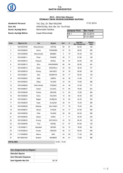 Yrd. Do&ccedil;. Dr. İlker KALKAN 2013
