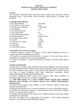 2014 YILI BASIN&Ccedil;LI HAVALI DİYAFRAMLI SU POMPASI TEKNİK
