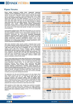 Halk Yatırım G&uuml;nl&uuml;k B&uuml;lteni 16.12.2014