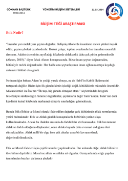 bilişim etiği araştırması