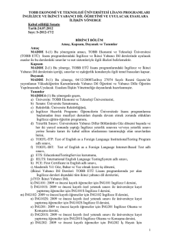 tobb ekonomi ve teknoloji &uuml;niversitesi lisans programları ingilizce ve