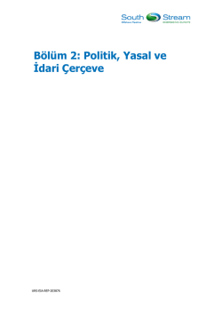 Bölüm 2: Politik, Yasal ve İdari Çerçeve