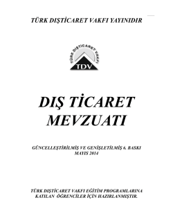 dış ticaret mevzuatı
