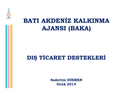 dış ticaret (ekonomi bakanlığı) destekleri (ocak 2014)