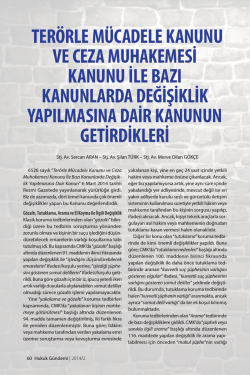 ter&ouml;rle m&uuml;cadele kanunu ve ceza muhakemesi