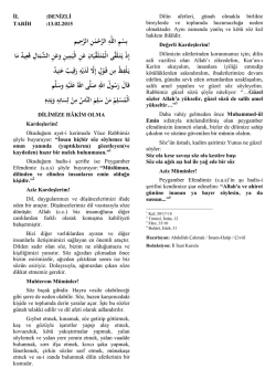 13/12/2015 Dilimize Hakim Olma