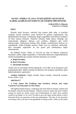 SARA&Ccedil;OĞLU, H&uuml;seyin-KUZEY AFRİKA VE ASYA