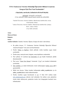 &Ouml;zet G&ouml;nderme Formu - İstanbul &Uuml;niversitesi