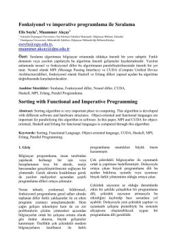 Fonksiyonel ve imperative programlama ile Sıralama Sorting with