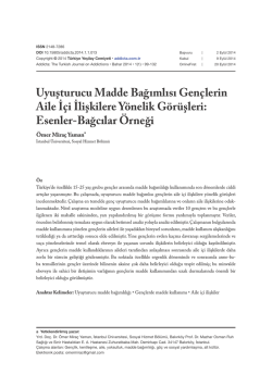 Tam Metin (PDF) - Addicta - T&uuml;rkiye Yeşilay Cemiyeti