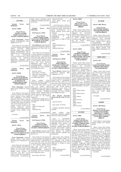 8621 sayılı T&uuml;rkiye Ticaret Sicili Gazetesi 06.08.2014
