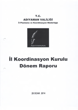 2014 yılı 1. D&ouml;nem İl Koordinasyon Kurulu Raporu