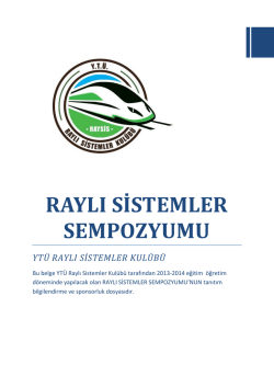 raylı sistemler sempozyumu - Yıldız Teknik &Uuml;niversitesi