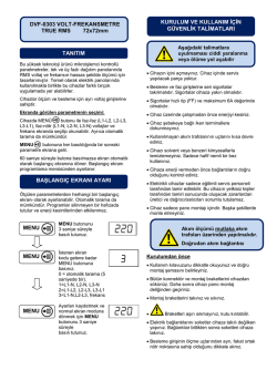 DVF-0303 Kurulum Kılavuzu - İndir