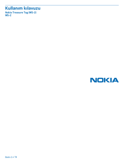 Nokia Treasure Tag (WS-2) Kullanım Kılavuzu