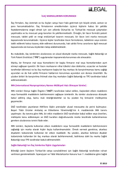 İlaç Markalarının Korunması