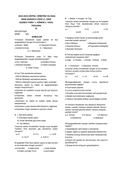 2014-2015 EĞİTİM –ÖĞRETİM YILI MUŞ İMKB ANADOLU