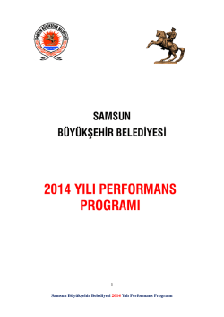 2014 Yili Performans Programi - Samsun B&uuml;y&uuml;kşehir Belediyesi