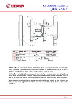 çek vana kullanım kılavuzu