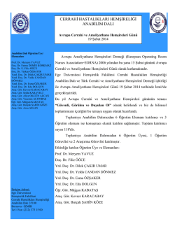 19 Şubat 2014 Avrupa Cerrahi ve Ameliyathane