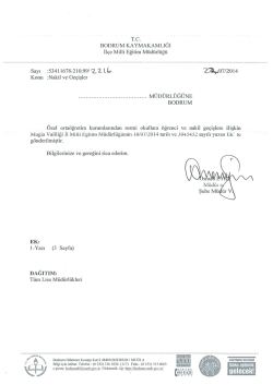 bodrum kaymakamlığı - Bodrum İlçe Milli Eğitim Müdürlüğü