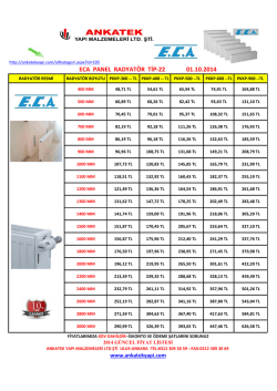ECA PANEL RADYAT&Ouml;R TİP-22 01.10.2014