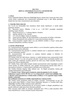 Anemometre - Türkiye Taşkömürü Kurumu