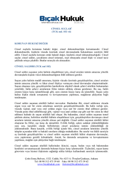 Cinsel Su&ccedil;lar - Bı&ccedil;ak Hukuk B&uuml;rosu