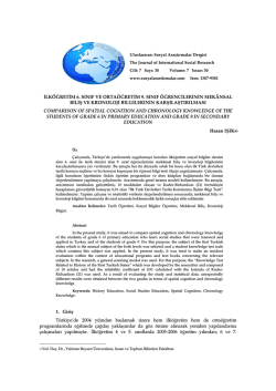İlk&ouml;ğretim 6. Sınıf ve Orta&ouml;ğretim 9. Sınıf &Ouml;ğrencilerinin Mek&acirc;nsal