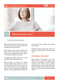 B&ouml;brek kanseri nedir? - EAU Patient Information