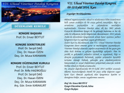 Kongre Broş&uuml;r&uuml; İ&ccedil;in Tıklayınız - Kafkas &Uuml;niversitesi 7. Uluslararası