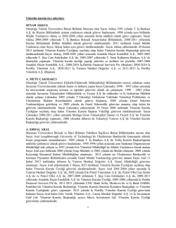 2014 Y&ouml;netim Kurulu &Uuml;ye Adayları